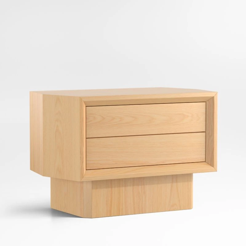 Gather 30" Natural Oak Wood Charging Nightstand