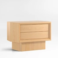 Gather 30" Natural Oak Wood Charging Nightstand