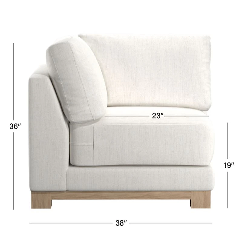 Gather Wood Base Corner Chair