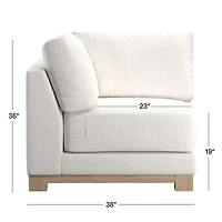 Gather Wood Base Corner Chair