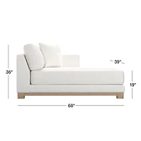 Gather Wood Base Right-Arm Chaise