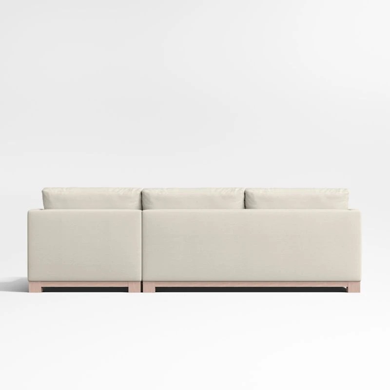 Gather Wood Base 2-Piece Sectional Sofa with Chaise Lounge
