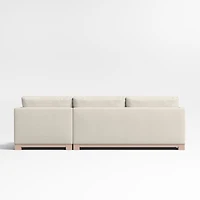Gather Wood Base 2-Piece Sectional Sofa with Chaise Lounge