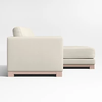 Gather Wood Base 2-Piece Sectional Sofa with Chaise Lounge