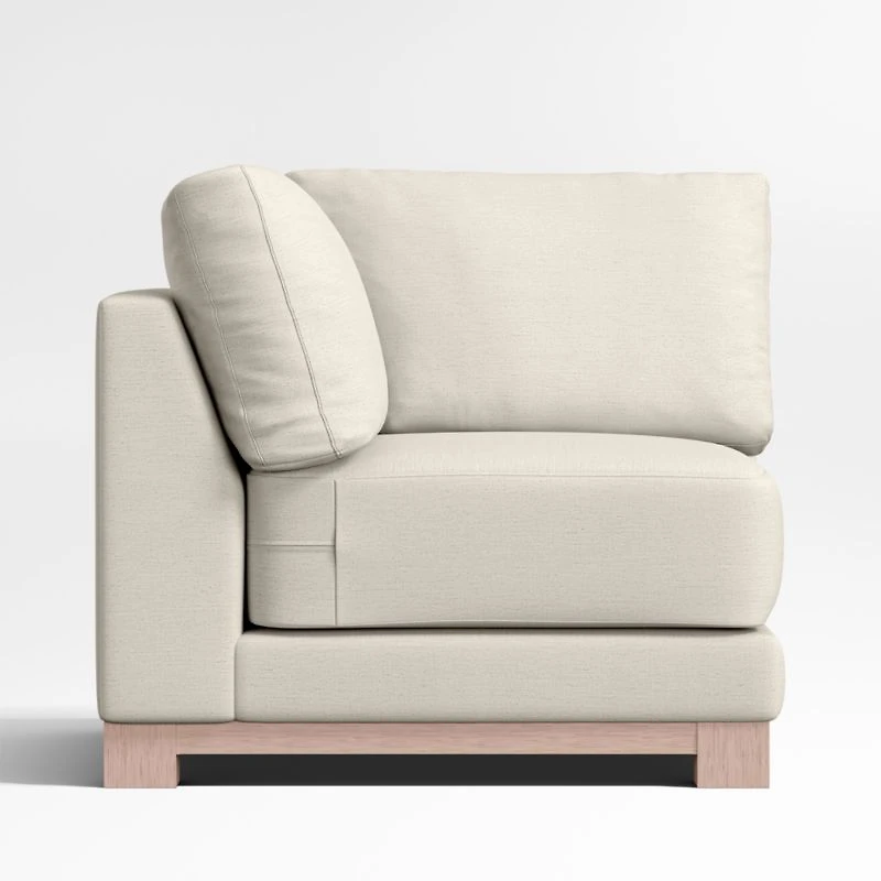 Gather Wood Base Corner Chair