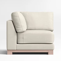 Gather Wood Base Corner Chair