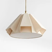 Gavin Geometric Linen Pendant Light 26"