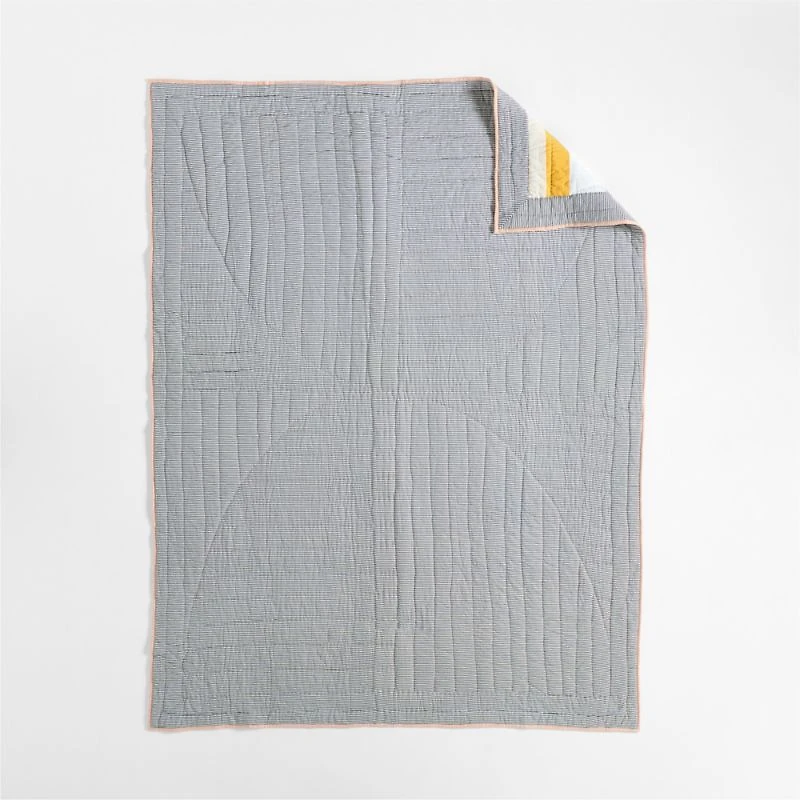 Gee's Bend Amir Amor Patchwork Organic Cotton Kids Twin Quilt