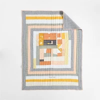 Gee's Bend Amir Amor Patchwork Organic Cotton Kids Twin Quilt