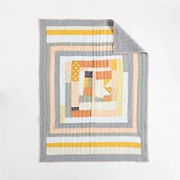 Gee's Bend Amir Amor Patchwork Organic Cotton Kids Twin Quilt