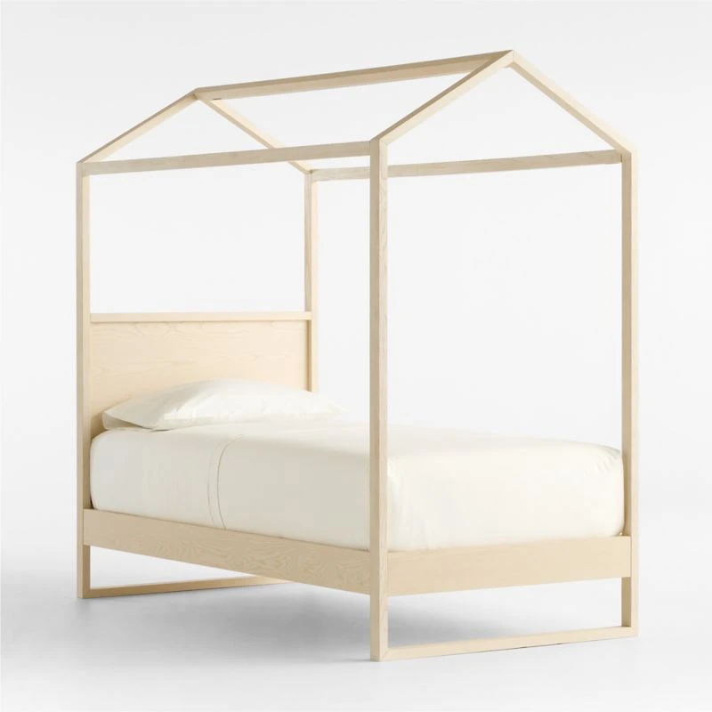 Gemini Sun Washed Ash Wood Kids Twin Tent Bed