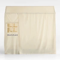 Cream Cotton Kids Twin Tent Bed Cover
