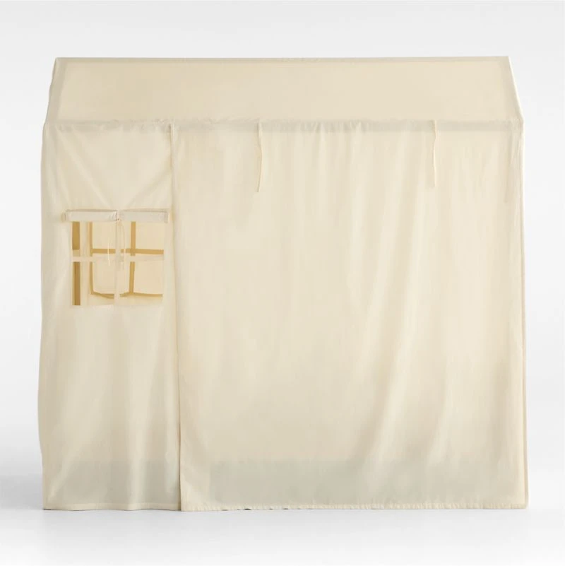 Cream Cotton Kids Twin Tent Bed Cover