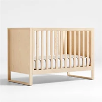 Gemini Light Ash Wood Convertible Baby Crib