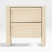 Gemini Light Ash Wood 2-Drawer Kids Nightstand