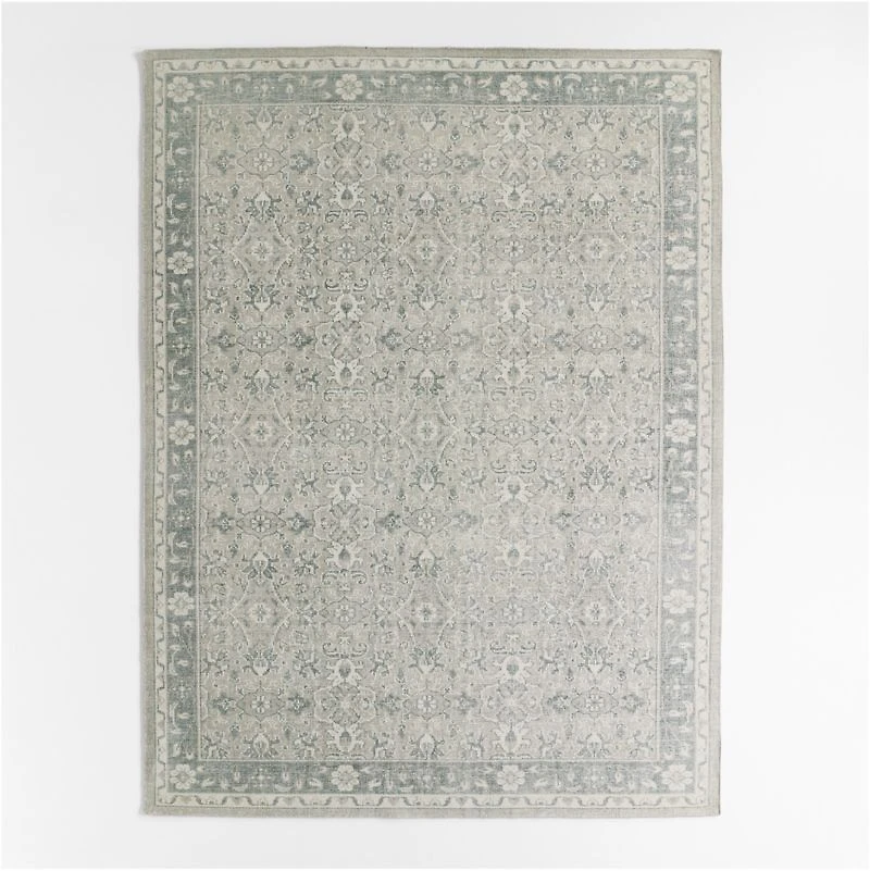 Geneva Performance Traditional Blue Handknotted Area Rug 8'x10'