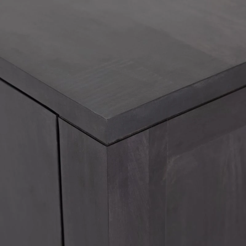 Geneva 78" Black Wood Credenza