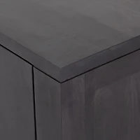 Geneva 78" Black Wood Credenza