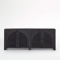 Geneva 78" Black Wood Credenza