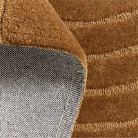 Geo Carved Almond Brown Kids Performance Area Rug 5'x8'