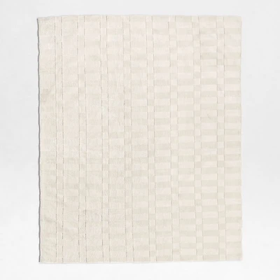 Geo Checker Ivory Performance Kids Area Rug 8'x10'