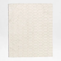 Geo Checker Ivory Performance Kids Area Rug 8'x10'