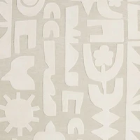 Geometric Cutout Wool Kids Area Rug 5'x8