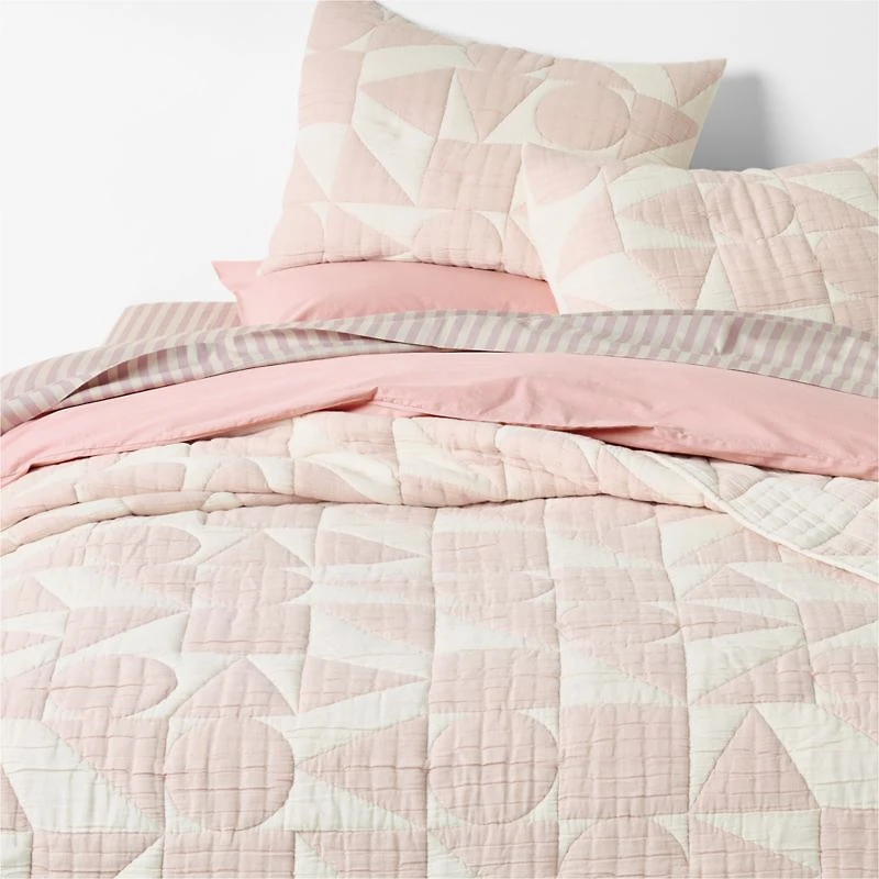 Cozy Cloud Orchid Rose Washed Organic Cotton Kids Full/Queen Duvet Cover