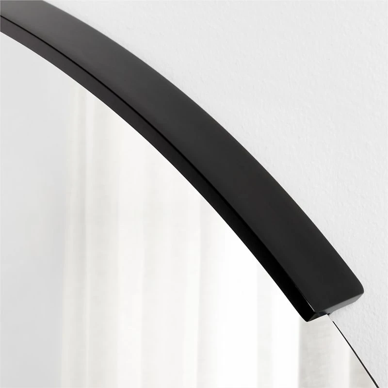 Gerald Large Round Black Wall Mirror