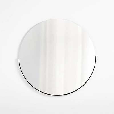 Gerald Large Round Black Wall Mirror