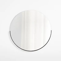 Gerald Large Round Black Wall Mirror
