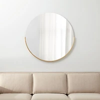 Gerald Large Round Gold Wall Mirror