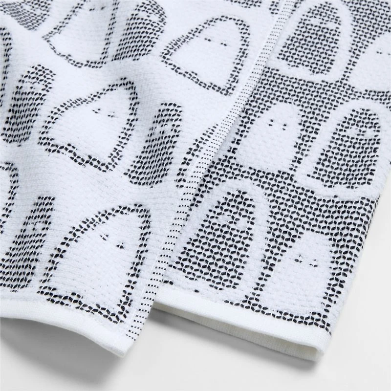 Ghost Textured Terry Organic Cotton Kitchen Towel, Set of 2