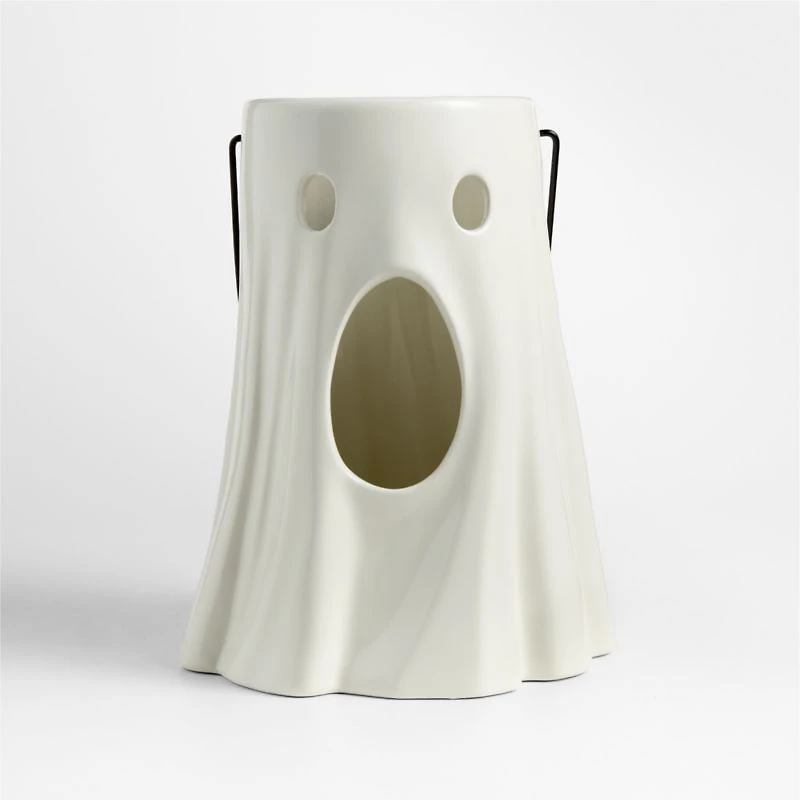Ghost Large White Ceramic Indoor Lantern