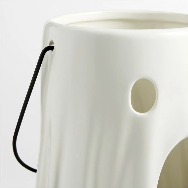 Ghost Large White Ceramic Indoor Lantern