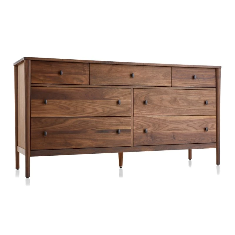 Gia Walnut 7-Drawer Dresser