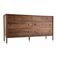 Gia Walnut 7-Drawer Dresser