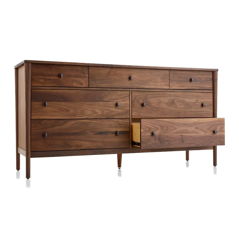 Gia Walnut 7-Drawer Dresser