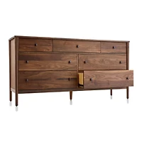 Gia Walnut 7-Drawer Dresser