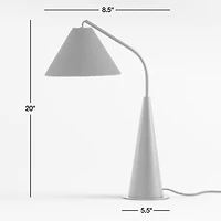Gibson Metal and Black Wood Table Lamp 20"