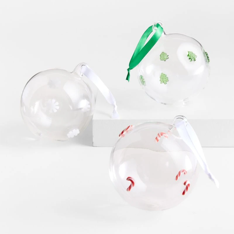 Green Tree Glass Ball Christmas Ornament