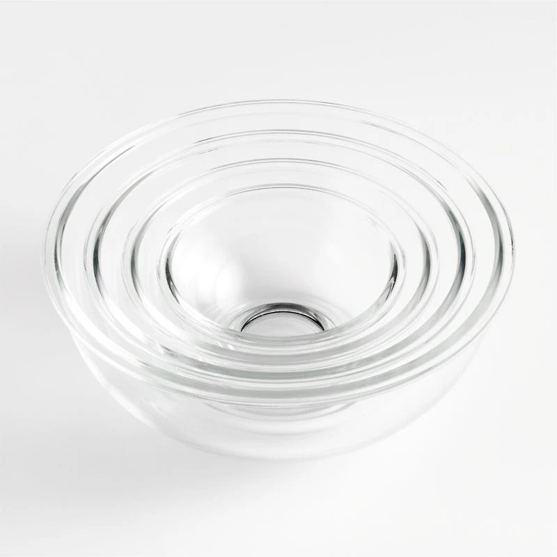 Nesting Glass Mixing Bowls, Set of 4