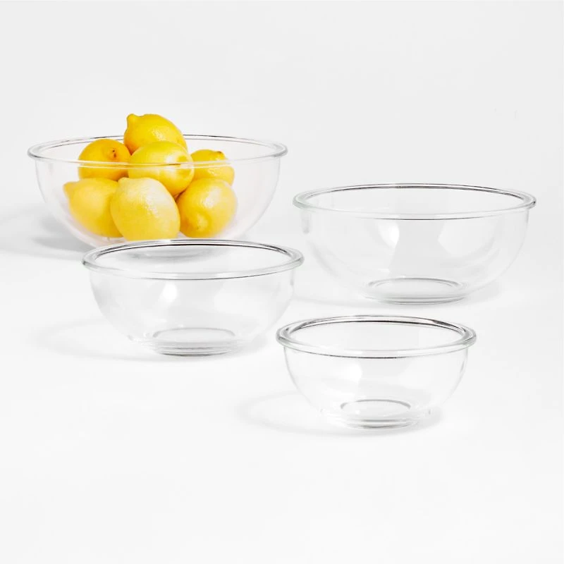 Nesting Glass Mixing Bowls, Set of 4