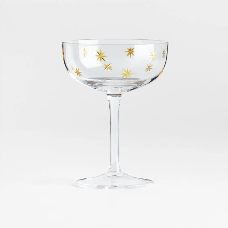 Gold Star Etched 8.5-oz. Coupe Glass