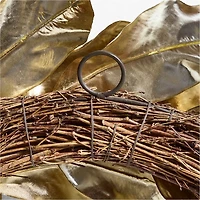 Faux Golden Magnolia Holiday Wreath 25"
