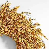 Faux Golden Yellow Mini Berry Wreath 32"