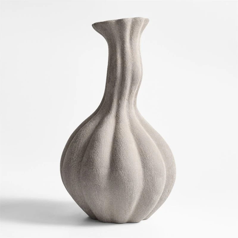 Gourdgeous Large Grey Earthenware Vase 21"