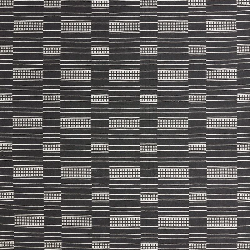 Graphic Stripe Black Handwoven Flatweave Kids Performance Area Rug 5'x8'