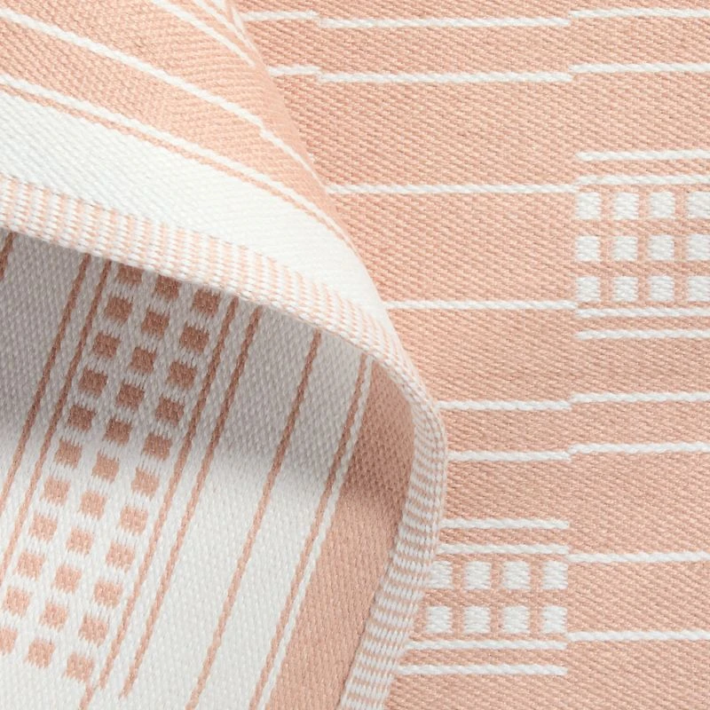 Graphic Stripe Elegant Pink Handwoven Flatweave Kids Performance Area Rug 6'x9'