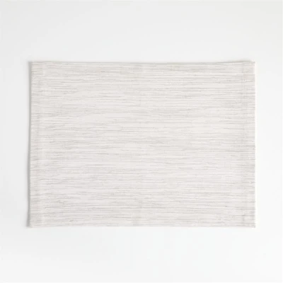 Grasscloth Rectangular Crisp White Cotton Placemat